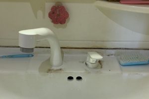 宝塚市 洗面台の水栓金具修繕工事Afterイメージ
