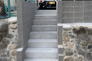 池田市 駐車場階段設置工事Afterイメージ
