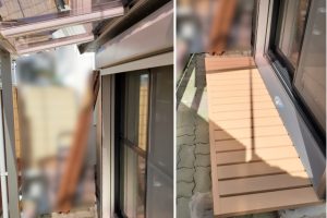 神戸市 外装工事｜テラス屋根とアルミ製デッキ設置Afterイメージ