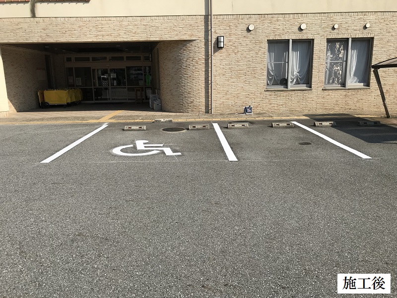 宝塚市 保育園 駐車場区画線ﾗｲﾝ引き直し工事イメージ01