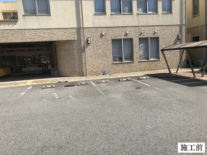 宝塚市 保育園 駐車場区画線ﾗｲﾝ引き直し工事イメージ03