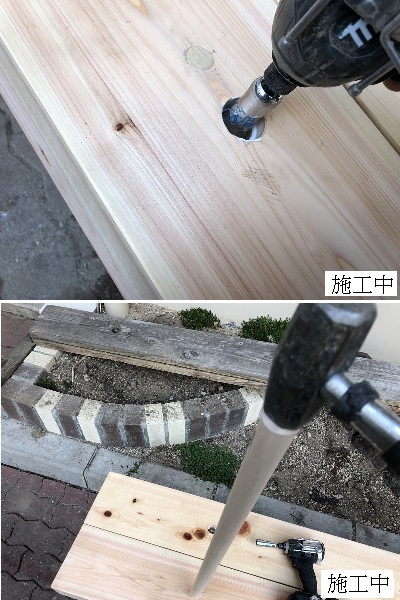 宝塚市 公共施設 木製ベンチ修繕工事イメージ09