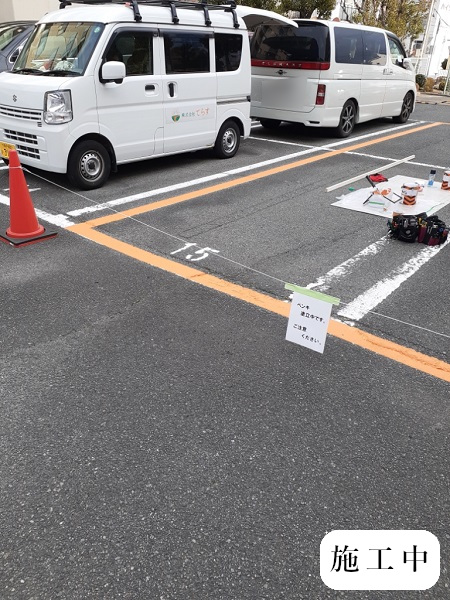宝塚市 マンション 駐車場ライン設置工事イメージ07