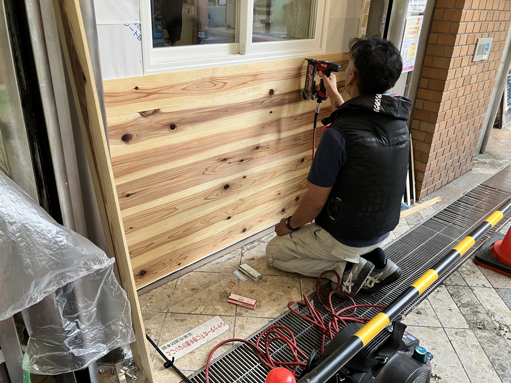 宝塚市内 店舗 間仕切り壁設置工事イメージ05